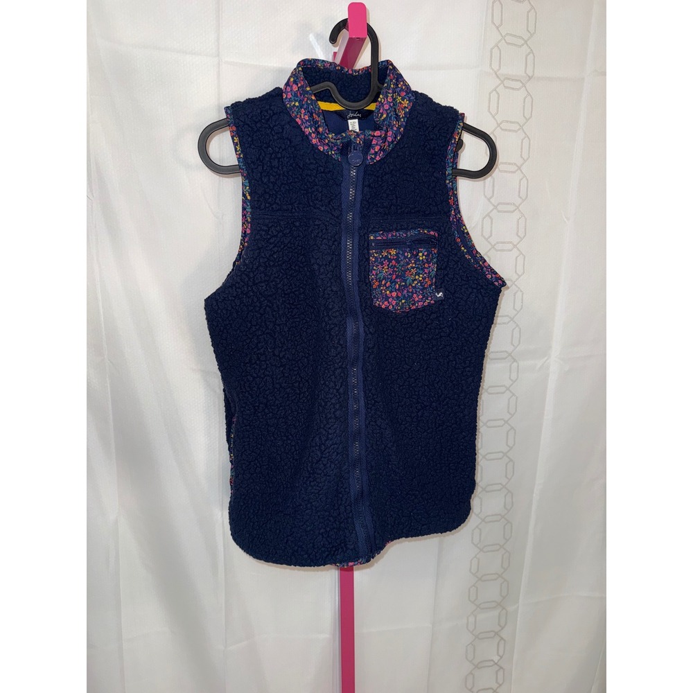 Joules Kids Navy Floral Fleece Vest Jacket 11-12y‎ Girls